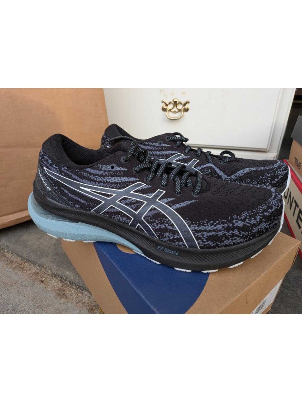 ASICS GEL-Kayano 29 Shoes Mens Size 8 Black Low Top Running Sneakers 1011B440